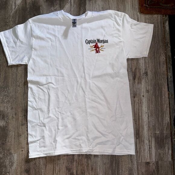 Captain Morgan white tshirt new sz M - Picture 1 of 5